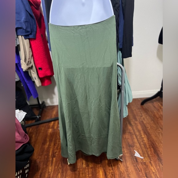 OGL Ruched Side Mermaid Maxi Skirt-Brushed Inside - Picture 4 of 8